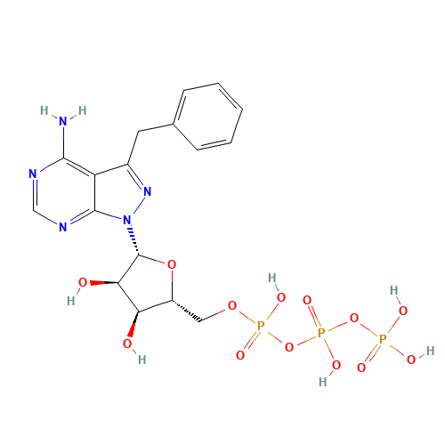 4-Amino-3-benzyl-1H-pyrazolo[3,4-d]pyrimidine 1-b-D-Ribofuranosyl 5'-Triphosphate (CAS: 476371-80-9) - Related Chemical Product
