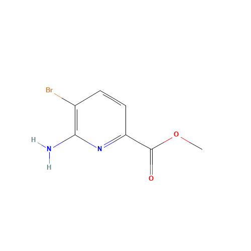 6-Amino-5-bromopyridine-2-carboxylic Acid Methyl Ester (CAS: 178876-82-9) - Chemical Structure and Molecular Formula 