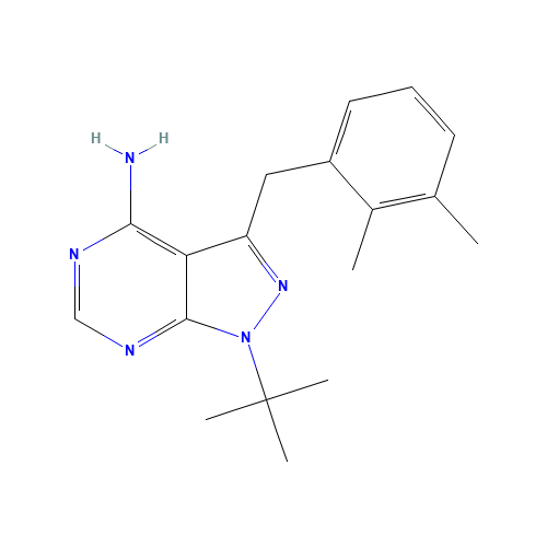 4-Amino-1-tert-butyl-3-(2,3-dimethylbenzyl)pyrazolo[3,4-d]pyrimidine (CAS: 956026-24-7) - Related Chemical Product