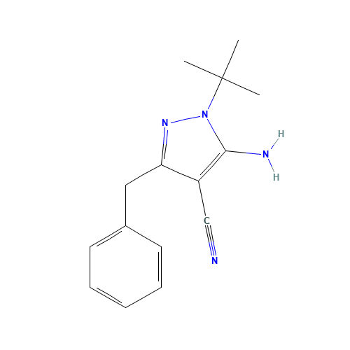 5-Amino-1-tert-butyl-3-phenylmethyl-4-cyanopyrazole (CAS: 158001-18-4) - Related Chemical Product
