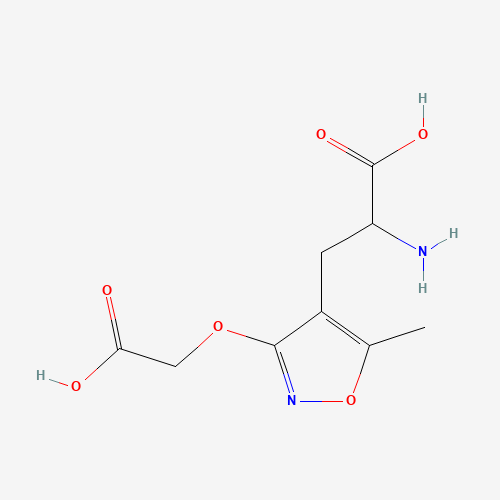 (r,s)-2-Amino-3-[3-(carboxymethoxy)-5-methyl-isoxazol-4-yl]propionic Acid Sesquihydrate (CAS: 209977-56-0) - Chemical Structure and Molecular Formula 