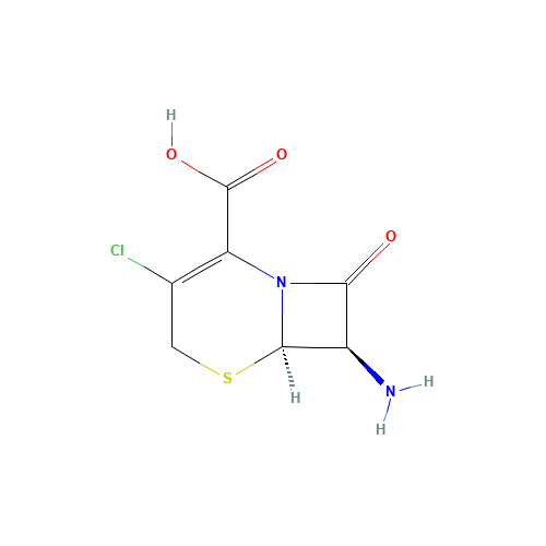 7-Amino-3-chloro-3-cephem-4-carboxylic acid (CAS: 53994-69-7) - Chemical Structure and Molecular Formula 