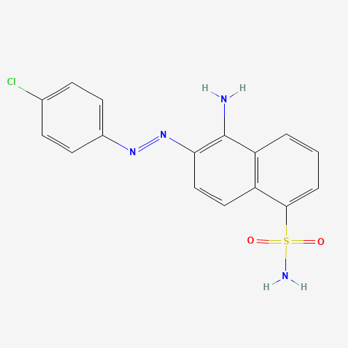 1-Amino-2-(4-chlorophenylazo)naphthalene-5-sulfonamide (CAS: 118876-55-4) - Chemical Structure and Molecular Formula 