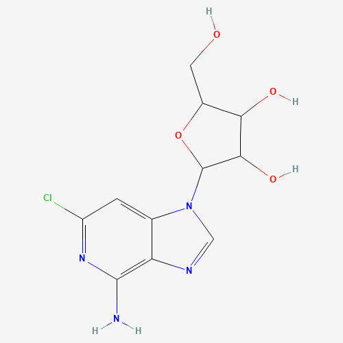 4-Amino-6-chloro-1-b-D-ribofuranosylimidazo[4,5-c]pyridine (CAS: 40656-71-1) - Chemical Structure and Molecular Formula 