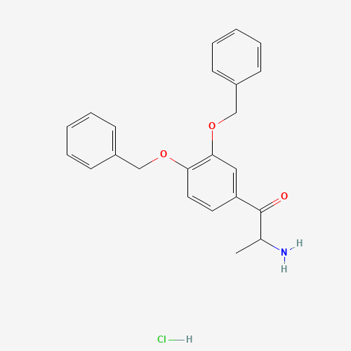 2-Amino-3',4'-dibenzyloxypropiophenone Hydrochloride (CAS: 1219199-37-7) - Chemical Structure and Molecular Formula 