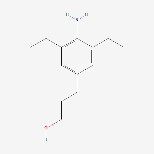 3-(4-Amino-3,5-diethylphenyl)propan-1-ol (CAS: 1076198-78-1) - Chemical Structure and Molecular Formula 