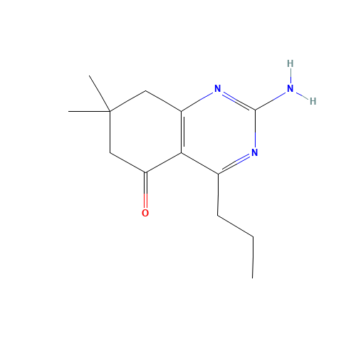 2-Amino-7,8-dihydro-7,7-dimethyl-4-propyl-5(6H)quinazolinone (CAS: 331966-05-3) - Chemical Structure and Molecular Formula 