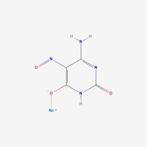 4-Amino-2,6-dihydroxy-5-nitrosopyrimidine Sodium Salt (CAS: 2209-71-4) - Chemical Structure and Molecular Formula 