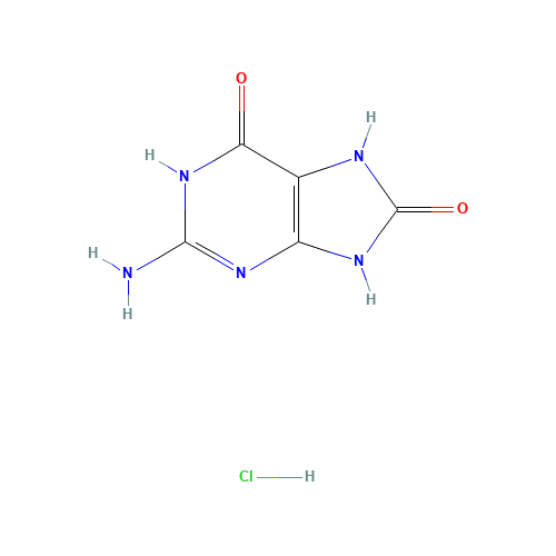 2-Amino-6,8-dihydroxypurine Hydrochloride (CAS: 1246818-54-1) - Chemical Structure and Molecular Formula 