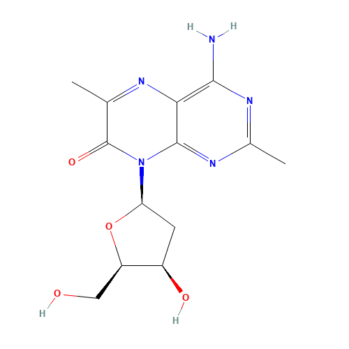 4-Amino-2,6-dimethyl-8-(2'-deoxy-b-D-ribofuranosyl)-7(8H)-pteridone (CAS: 195442-56-9) - Related Chemical Product