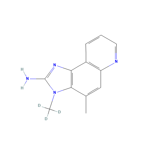 2-Amino-3-(methyl-d3)-4-methyl-3H-imidazo[4,5-f]quinoline (CAS: 82050-11-1) - Chemical Structure and Molecular Formula 