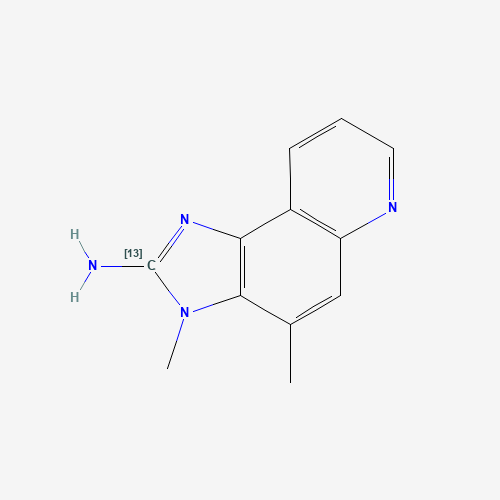 2-Amino-3,4-dimethyl-3H-imidazo[4,5-f]quinoline-2-13C (CAS: 86984-30-7) - Chemical Structure and Molecular Formula 