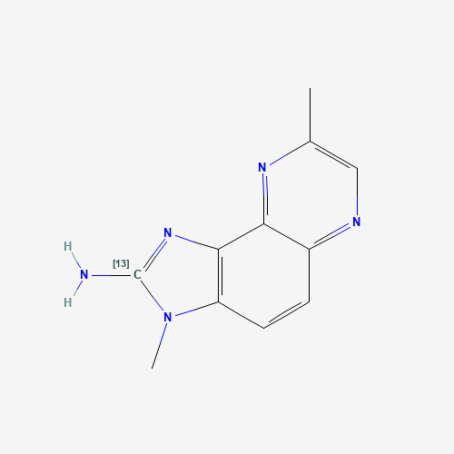 2-Amino-3,8-dimethylimidazo[4,5-f]quinoxaline-2-13C (CAS: 209977-58-2) - Chemical Structure and Molecular Formula 