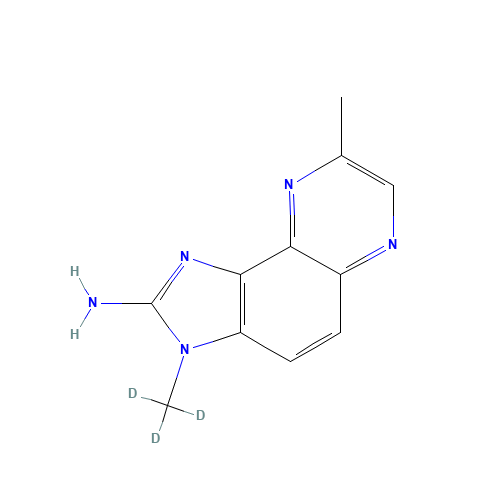 2-Amino-3,8-dimethylimidazo[4,5-f]quinoxaline-d3 (CAS: 122457-31-2) - Chemical Structure and Molecular Formula 
