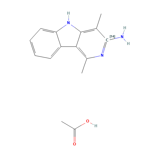 3-Amino-1,4-dimethyl-5H-pyrido[4,3-b]indole-3-14C Acetate (CAS: 210049-08-4) - Related Chemical Product