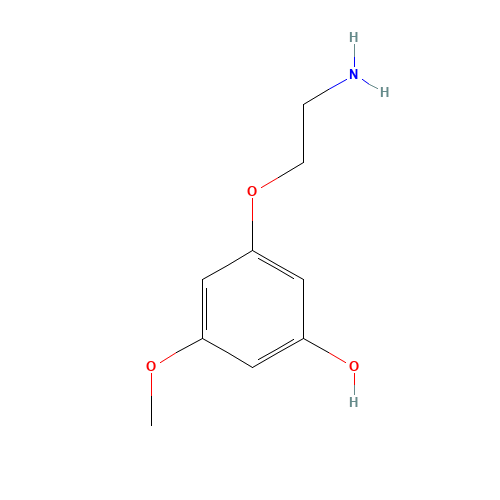 5-(2-Aminoethoxy)-3-methoxyphenol (CAS: 1076198-81-6) - Chemical Structure and Molecular Formula 