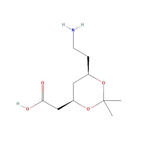 (4R,cis)-6-(2-Aminoethyl)-2,2-dimethyl-1,3-dioxane-4-acetic Acid (CAS: 125995-17-7) - Related Chemical Product