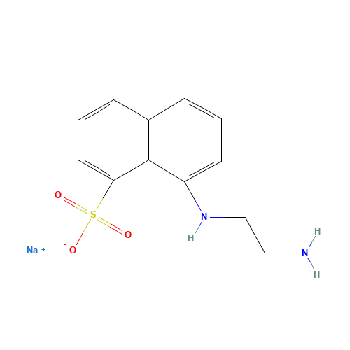 N-(Aminoethyl)-8-naphthylamine-1-sulfonic Acid Sodium Salt (CAS: 185503-88-2) - Chemical Structure and Molecular Formula 