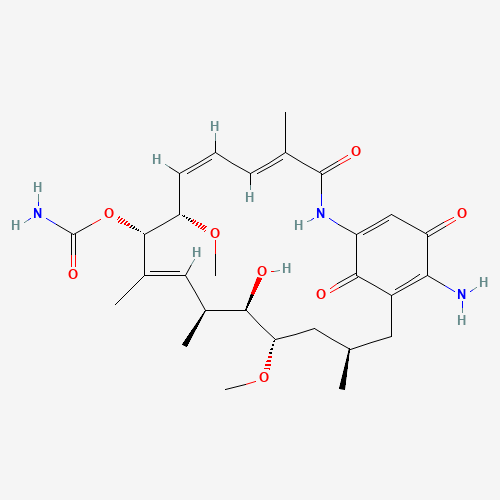 17-Amino Geldanamycin (CAS: 64202-81-9) - Chemical Structure and Molecular Formula 