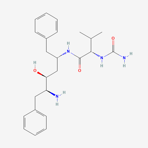 (2S,3S,5S)-2-Amino-3-hydroxy-1,6-diphenylhexane-5-N-carbamoyl-L-valine Amide (CAS: 1356922-07-0) - Chemical Structure and Molecular Formula 