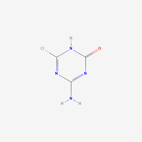 2-Amino-4-hydroxy-6-chloro-s-triazine (CAS: 38862-29-2) - Chemical Structure and Molecular Formula 