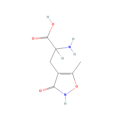 (R,S)-a-Amino-3-hydroxy-5-methyl-4-isoxazolepropionic Acid (CAS: 74341-63-2) - Chemical Structure and Molecular Formula 