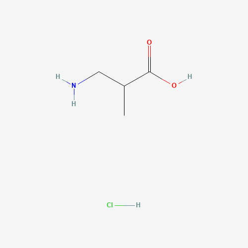 rac-3-Aminoisobutyric Acid Hydrochloride (CAS: 28267-25-6) - Chemical Structure and Molecular Formula 