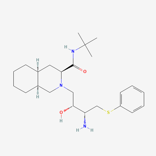 (3S,4aS,8aS)-2-[(2R,3R)-3-Amino-2-hydroxy-4-(phenylthio)butyl]-N-(1,1-dimethylethyl)decahydro-3-isoquinolinecarboxamide (CAS: 159878-05-4) - Related Chemical Product