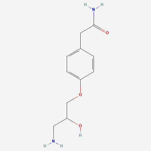 4-(3-Amino-2-hydroxypropoxy)phenylacetamide (CAS: 81346-71-6) - Chemical Structure and Molecular Formula 