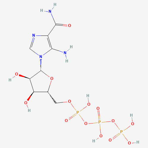 5-Aminoimidazole-4-carboxamide-1-b-D-Ribofuranosyl 5'-Triphosphate (CAS: 82989-82-0) - Chemical Structure and Molecular Formula 