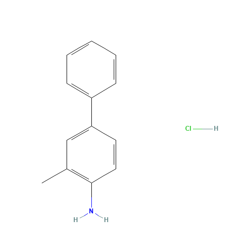 4-Amino-3-methylbiphenyl Hydrochloride (CAS: 3419-49-6) - Chemical Structure and Molecular Formula 