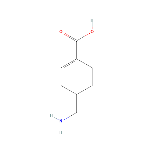 4-(Aminomethyl)-1-cyclohexene-1-carboxylic Acid (Tranexamic acid Impurity) (CAS: 330838-52-3) - Chemical Structure and Molecular Formula 