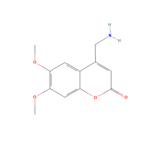 4-(Aminomethyl)-6,7-dimethoxycoumarin (CAS: 849042-47-3) - Chemical Structure and Molecular Formula 