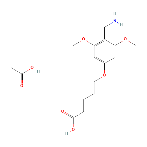 5-[4-(Aminomethyl)-3,5-dimethoxyphenoxy]pentanoic Acid Acetate (CAS: 125666-67-3) - Related Chemical Product