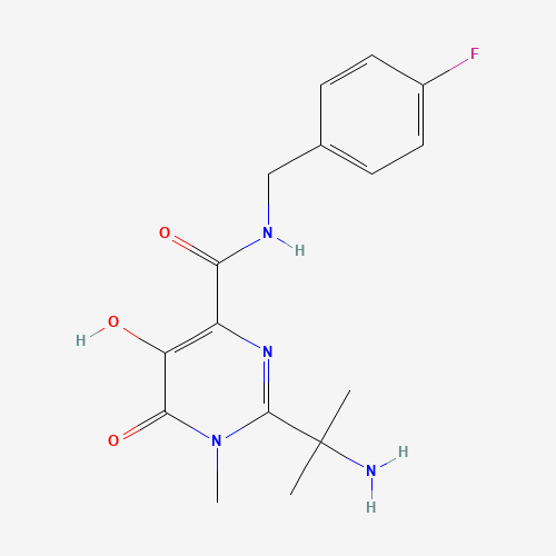 2-(1-Amino-1-methylethyl)-N-(4-fluorobenzyl)-5-hydroxy-1-methyl-6-oxo-1,6-dihydropyrimidine-4-carboxamide (CAS: 518048-03-8) - Related Chemical Product