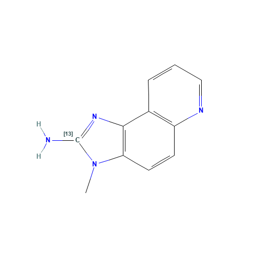 2-Amino-3-methyl-3H-imidazo[4,5-f]quinoline-2-13C (CAS: 210049-11-9) - Chemical Structure and Molecular Formula 