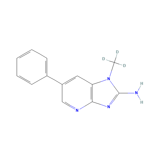 2-Amino-1-methyl-6-phenylimidazo[4,5-b]pyridine-d3 (CAS: 210049-13-1) - Chemical Structure and Molecular Formula 