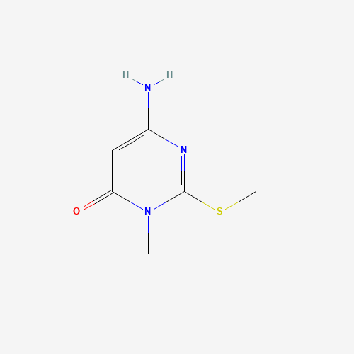 6-Amino-2-methylthio-3-methyluracil (CAS: 54030-56-7) - Chemical Structure and Molecular Formula 