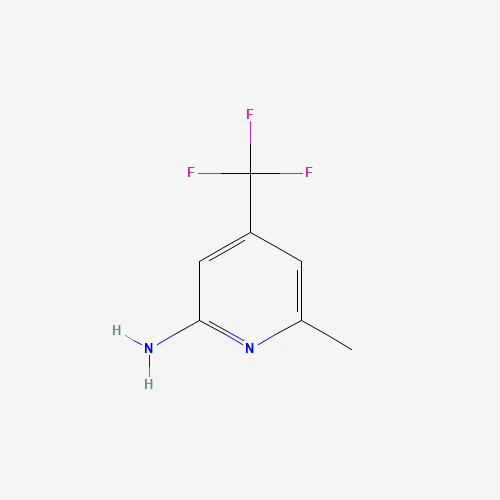 2-Amino-6-methyl-4-(trifluoromethyl)pyridine (CAS: 165385-89-7) - Chemical Structure and Molecular Formula 