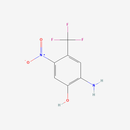 2-Amino-5-nitro-4-(trifluoromethyl)phenol (FLU-3) (CAS: 56987-02-1) - Chemical Structure and Molecular Formula 
