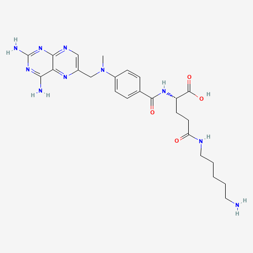 N-(5-Aminopentyl) Methotrexate Amide (CAS: 136672-64-5) - Chemical Structure and Molecular Formula 