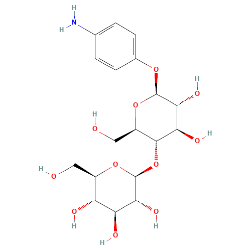 p-Aminophenyl b-D-Cellobioside (CAS: 42935-24-0) - Chemical Structure and Molecular Formula 