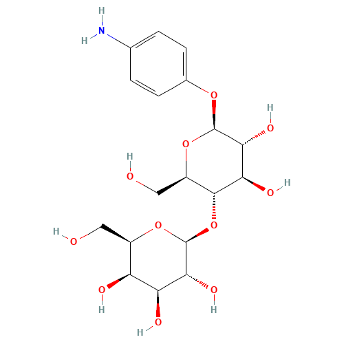 p-Aminophenyl b-D-Lactopyranoside (CAS: 17691-02-0) - Chemical Structure and Molecular Formula 