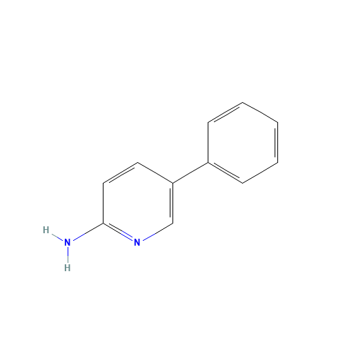 2-Amino-5-phenylpyridine (CAS: 33421-40-8) - Chemical Structure and Molecular Formula 