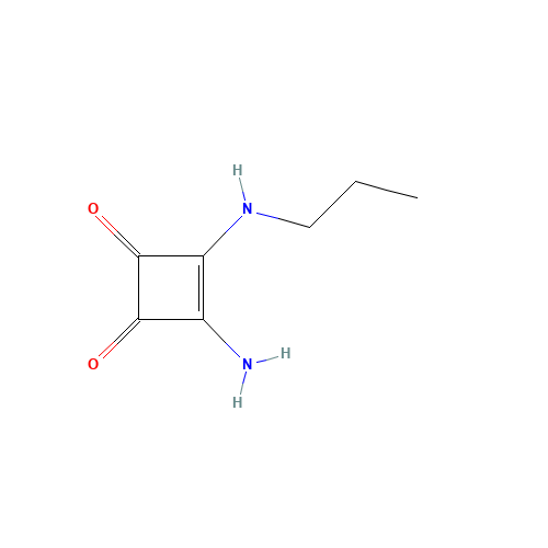 3-Amino-4-(propylamino)-3-cyclobutene-1,2-dione (CAS: 282093-54-3) - Chemical Structure and Molecular Formula 