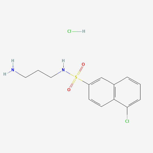 N-(3-Aminopropyl)-5-chloro-2-naphthalenesulfonamide Hydrochloride (CAS: 210049-20-0) - Chemical Structure and Molecular Formula 