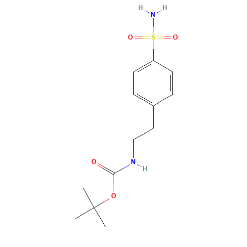 N-[2-[4-(Aminosulfonyl)phenyl]ethyl]carbamic Acid tert-Butyl Ester (CAS: 258262-54-3) - Chemical Structure and Molecular Formula 