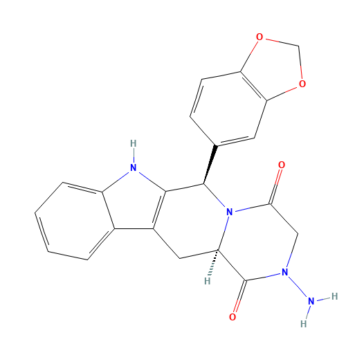 Amino Tadalafil (CAS: 385769-84-6) - Chemical Structure and Molecular Formula 