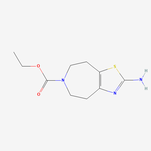 2-Amino-4,5,7,8-tetrahydro-6-(N-carbethoxy)thiazolo[5,4-d]azepine (CAS: 887352-57-0) - Chemical Structure and Molecular Formula 
