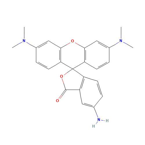 5-Aminotetramethyl Rhodamine (CAS: 167095-10-5) - Chemical Structure and Molecular Formula 